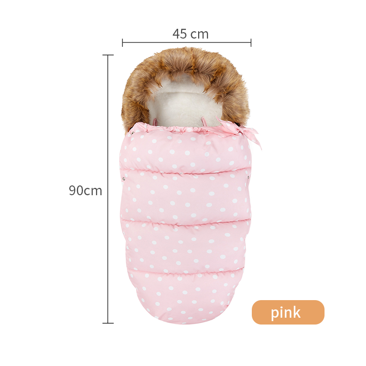 Newborn Pink Dot Stroller Universal Footmuff 